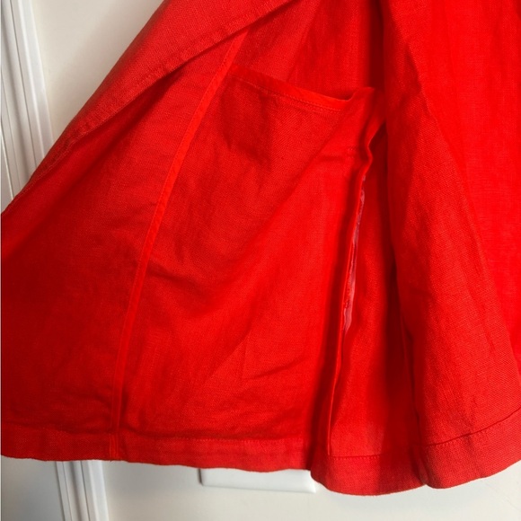 NWT Eileen‎ Fisher linen Geran DBL Breasted red blazer size XL - Picture 6 of 8